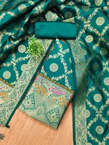 Panzora Ethnic Motifs Woven Design Zari Work Unstitched Dress Material