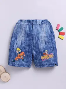 YK X Minute Mirth Boys Naruto Printed Regular Shorts