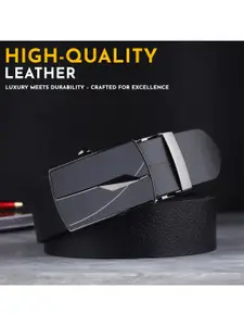 LOOPA Men Textured Leather Formal Belt