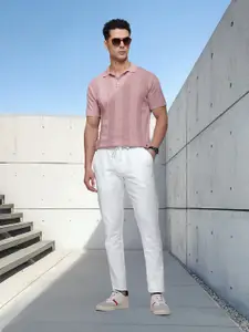 French Connection Men Striped Slim Fit Trousers