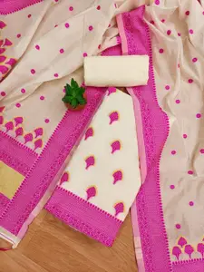 Panzora Ethnic Motifs Woven Design Unstitched Dress Material