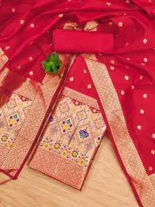 Panzora Ethnic Motifs Woven Design Unstitched Dress Material