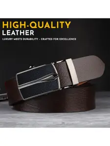LOOPA Men Textured Leather Formal Belt