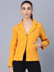 Moda Rapido Cotton Notched Lapel Collar Single-Breasted Blazer