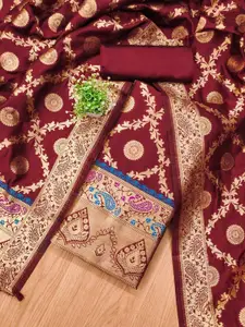 Panzora Ethnic Motifs Woven Design Unstitched Dress Material