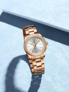 Naviforce Women Dial & Stainless Steel Bracelet Style Straps Analogue Watch NF5062 RG W