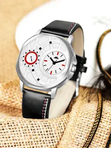 Shocknshop Men Brass Dial & Leather Straps Analogue Watch MT45