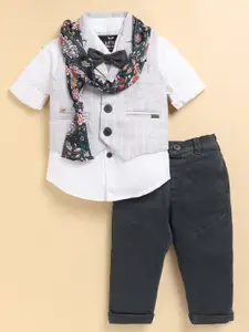 LITTLE COLLARS Boys Striped Tunic with Trousers