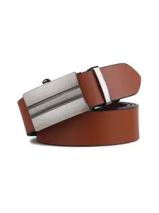 LOOPA Men Textured Leather Formal Belt
