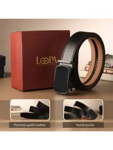 LOOPA Men Textured Leather Formal Belt