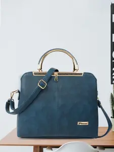 FOMMIL Colourblocked Structured Satchel With Applique