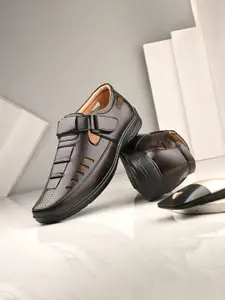 Vellinto Men Memory Foam Shoe-Style Sandals