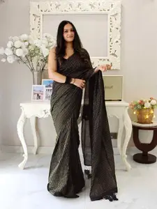 Anouk Striped Pure Cotton Khadi Saree