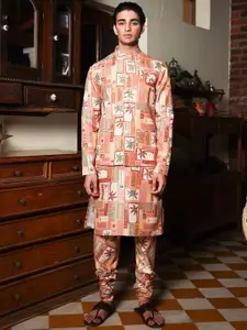 PATR Printed Woven Nehru Jacket