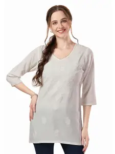Meher Impex Women Embroidered Chikankari Straight Kurti