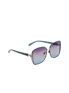 HASHTAG EYEWEAR Women Square Sunglasses with UV Protected Lens EVA-D6312-C7