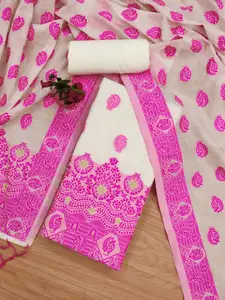 Panzora Ethnic Motifs Woven Design Unstitched Dress Material