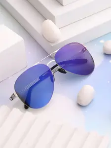 HASHTAG EYEWEAR Men Aviator Sunglasses with Polarised Lens