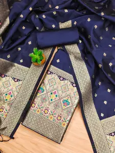 Panzora Ethnic Motifs Woven Design Unstitched Dress Material