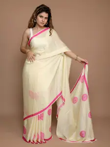 Anouk Floral Printed Saree With Blouse Piece