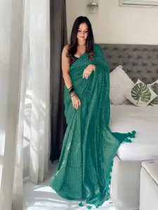 Anouk Striped Pure Cotton Khadi Saree