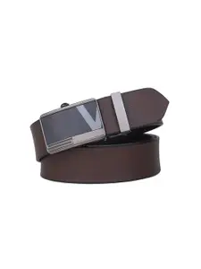 LOOPA Men Textured Leather Formal Belt