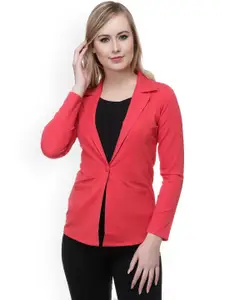 Moda Rapido Cotton Notched Lapel Collar Single-Breasted Blazer
