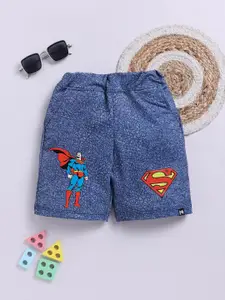YK X Minute Mirth Boys Superman Printed Regular Shorts