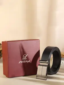 LOOPA Men Textured Leather Formal Belt
