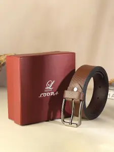 LOOPA Men Textured Leather Formal Belt