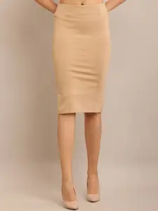 Moda Rapido High Waist Straight Knee Length  Skirt