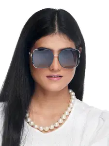 HASHTAG EYEWEAR Women Square Sunglasses with UV Protected Lens EVA-D6311-C2