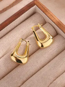 Jewels Galaxy Stainless Steel Gold-Plated Contemporary Drop Earrings