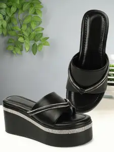 H.M. LADIES FOOTWEAR  Women Embellisged Wedge Sandals