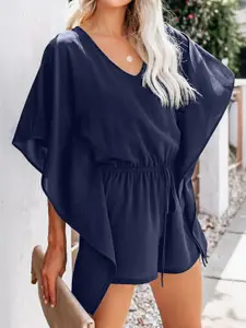 StyleCast Women V-Neck Short Sleeves Playsuit