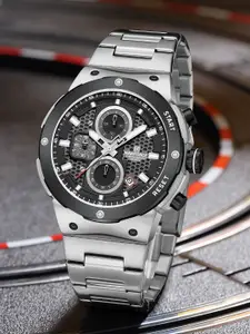 Naviforce Men Dial & Stainless Steel Straps Analogue Chronograph Watch NF8072 S B S