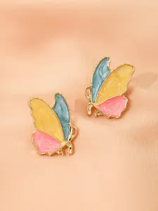 KRENOZ Gold-Plated Butterfly Shaped Studs