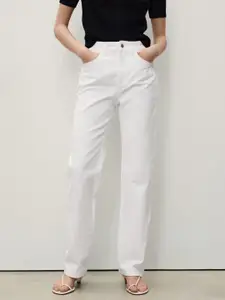 MANGO Straight Fit Mid-Rise Jeans