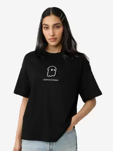 The Souled Store Women Printed Oversized Fit T-shirt