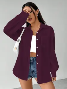 CORSICA Women Smart Spread Collar Relaxed Fit Casual Shirt