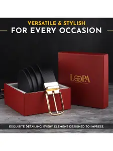 LOOPA Men Leather Reversible Formal Belt