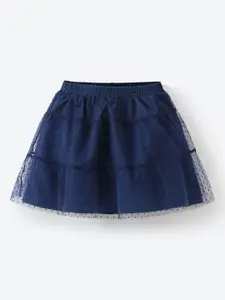 Mark & Mia Girls Polka Dot Design Tiered Knee Length Skirt