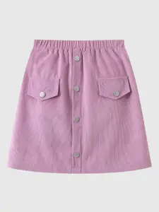 Mark & Mia Girls High Waisted Straight Knee Length Skirt