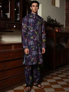 PATR Printed Woven Nehru Jacket