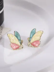 KRENOZ Gold-Plated Butterfly Shaped Studs