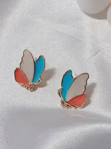 KRENOZ Gold-Plated Butterfly Shaped Studs