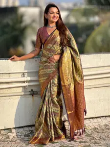 SGF11 Floral Woven Design Pure Silk Kanjeevaram Saree