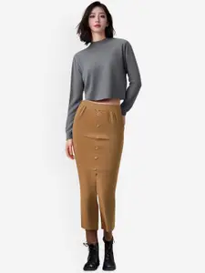 StyleCast A-Line Midi Skirt