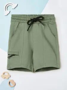 max Boy Cotton Mid-Rise Cargo Shorts