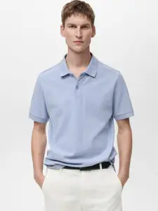 MANGO MAN Polo Collar Pure Cotton T-shirt